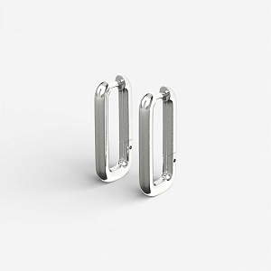 04-00-0761 Серьги-конго "Rectangle" (Ag 925)-1