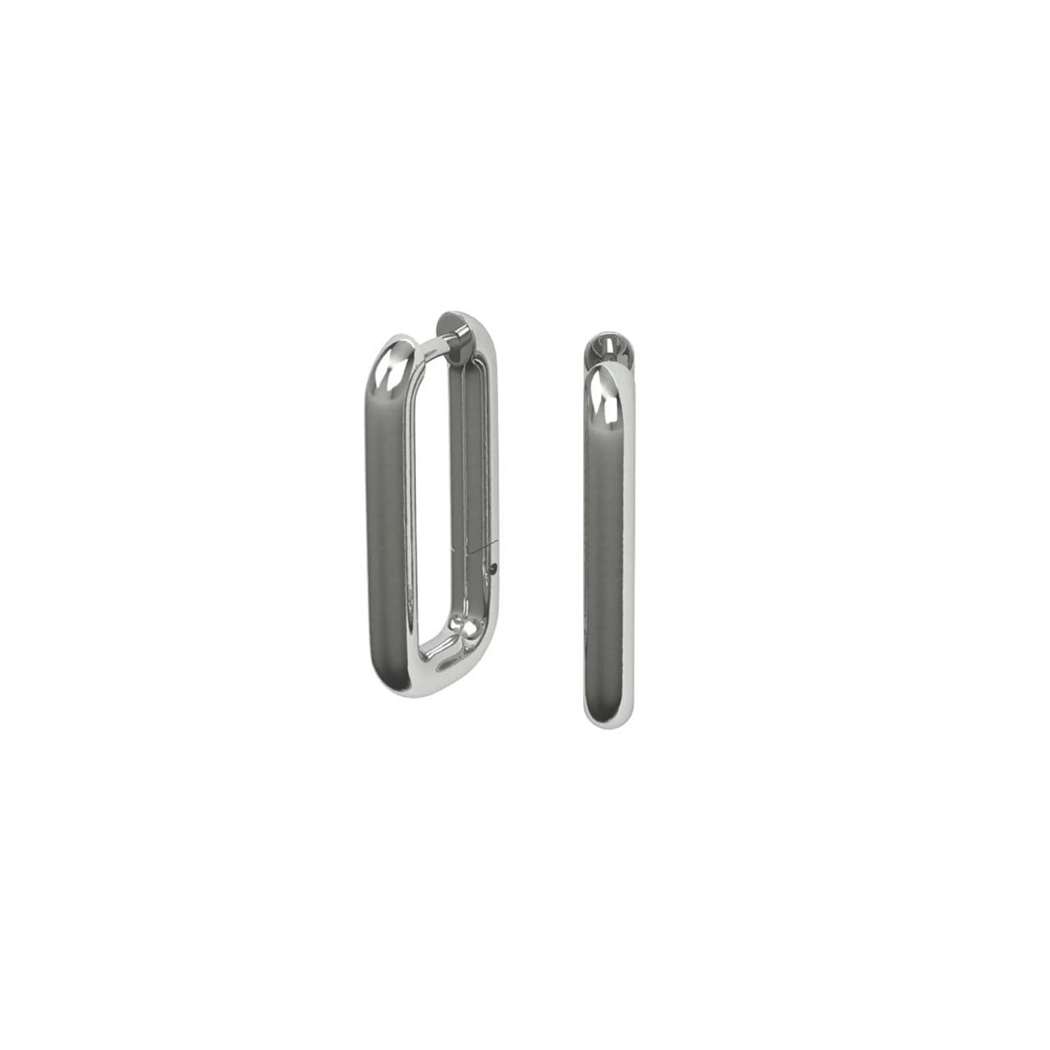 04-00-0761 Серьги-конго "Rectangle" (Ag 925)-3